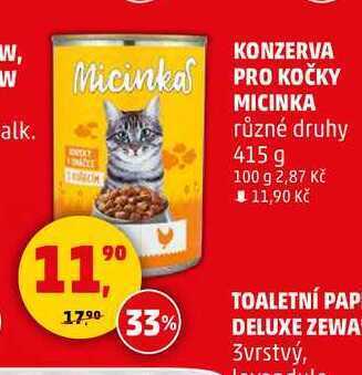 Penny Market Konzerva pro kočky micinka, 415 g nabídka