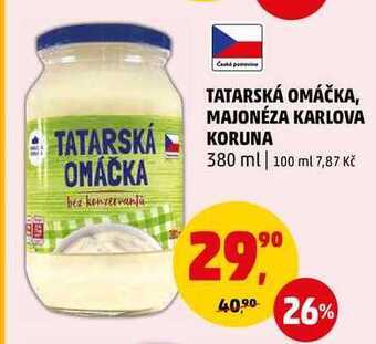 Penny Market Tatarská omáčka karlova koruna, 380 ml nabídka