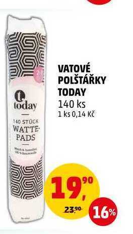 Penny Market Vatové polštářky today, 140 ks nabídka
