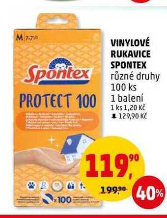 Penny Market Vinylové rukavice spontex, 100 ks nabídka