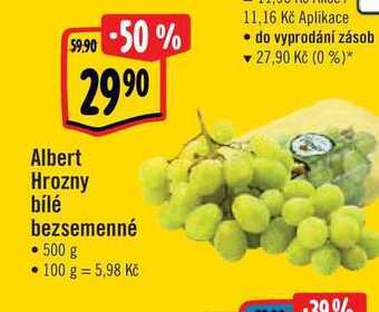 Albert Albert hrozny bílé bezsemenné • 500 g nabídka