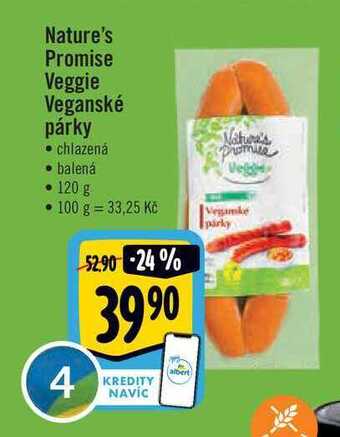 Albert Nature's promise veggie veganské párky 120 g nabídka