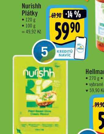 Albert Nurishh plátky 120 g nabídka
