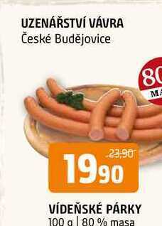 Terno Uzenářství vávra  vídeňské párky 100 g nabídka