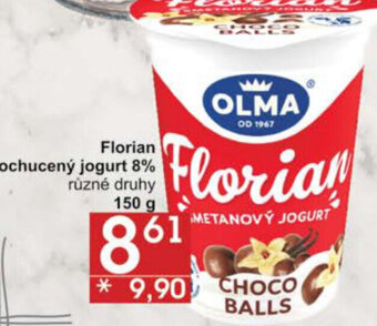 Jip Florian ochucený jogurt 8% různé druhy 150 g nabídka