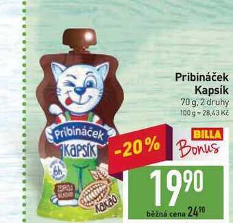 Billa Pribináček kapsík 70 g nabídka