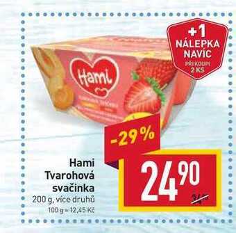 Billa Hami tvarohová svačinka 200 g nabídka