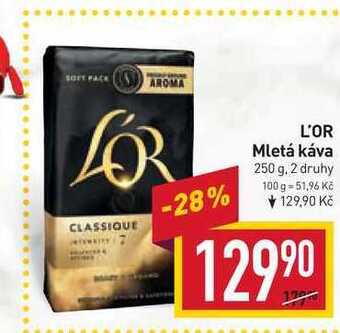 Billa L'or mletá káva 250 g nabídka