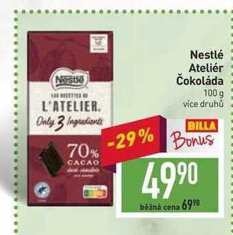Billa Nestlé ateliér čokoláda 100 g nabídka