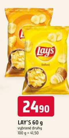 Trefa Lay's 60 g vybrané druhy nabídka