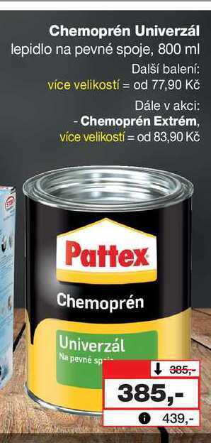 Barvy a laky drogerie Chemoprén univerzál lepidlo na pevné spoje, 800 ml nabídka