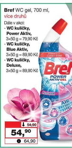 Barvy a laky drogerie Bref wc gel, 700 ml nabídka