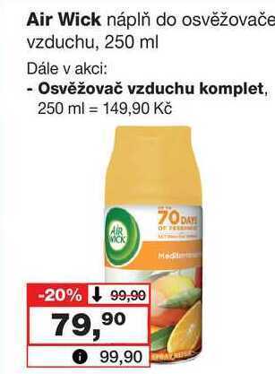 Barvy a laky drogerie Air wick náplň do osvěžovače vzduchu, 250 ml nabídka