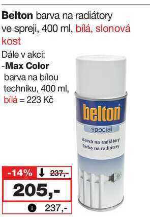 Barvy a laky drogerie Belton barva na radiátory ve spreji, 400 ml, bílá, slonová kost nabídka