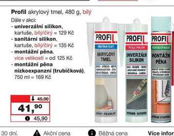Barvy a laky drogerie Profil akrylový tmel, 480 g, bílý nabídka