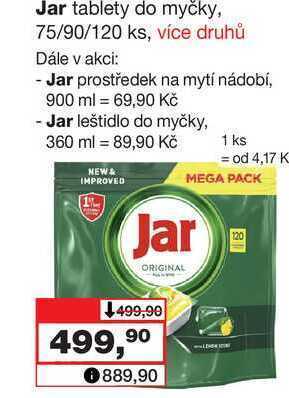 Barvy a laky drogerie Jar tablety do myčky, 75/90/120 ks nabídka