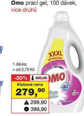 Barvy a laky drogerie Omo prací gel, 100 dávek nabídka