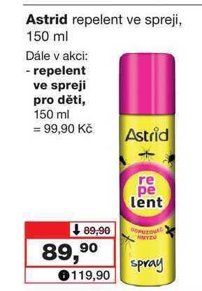 Barvy a laky drogerie Astrid repelent ve spreji, 150 ml nabídka
