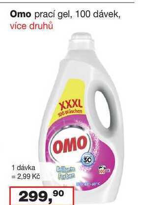 Ráj drogerie Omo prací gel, 100 dávek nabídka