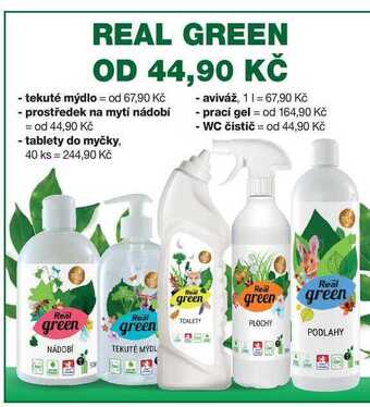 Barvy a laky drogerie Real green tekuté mýdlo nabídka