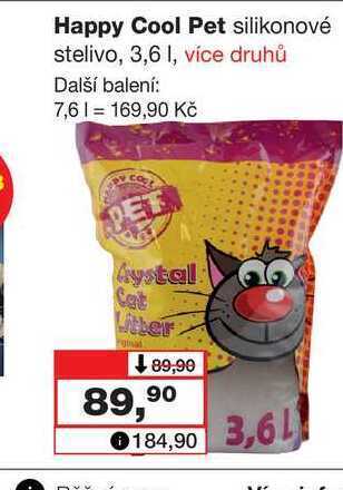 Barvy a laky drogerie Happy cool pet silikonové stelivo, 3,6 l nabídka