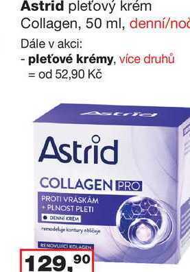 Ráj drogerie Astrid pleťový krém collagen, 50 ml, denní/noční nabídka