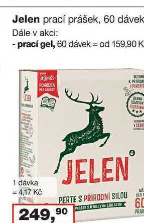 Ráj drogerie Jelen prací prášek, 60 dávek nabídka
