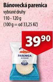 CBA Bánovecká parenica, 110-120 g nabídka