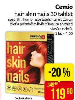 Teta Cemio hair skin nails 30 tablet nabídka