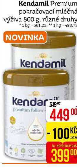 Teta Kendamil premium pokračovací mléčná výživa 800 g nabídka