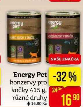 Teta Energy pet konzervy pro kočky 415 g nabídka