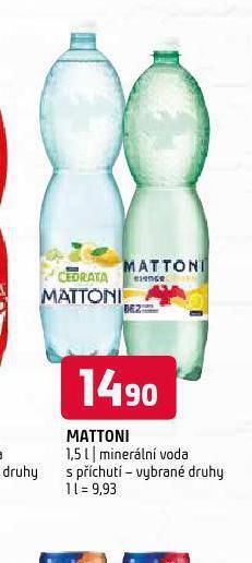 Terno Mattoni  s příchutí nabídka