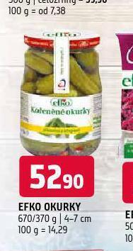 Terno Efko okurky nabídka