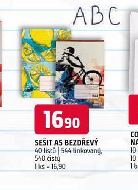 Sešit a5 bezdřevý