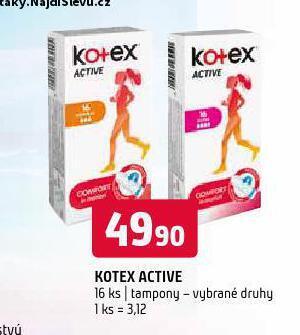 Terno Kotex active tampony nabídka