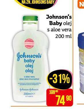 Teta Johnson´s baby olej s aloe vera nabídka