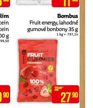 Teta Bombus fruit energy, lahodné gumové bonbony nabídka