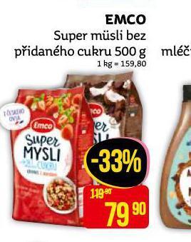 Teta Emco super müsli bez přidaného cukru nabídka