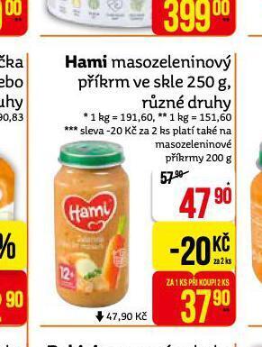 Teta Hami masozeleninový příkrm nabídka