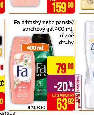 Teta Fa sprchový gel nabídka