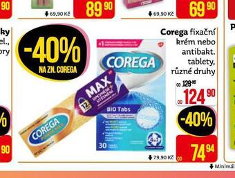 Teta Corega fixační krém, tablety nabídka