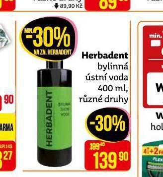 Teta Herbadent bylinná ústní voda nabídka