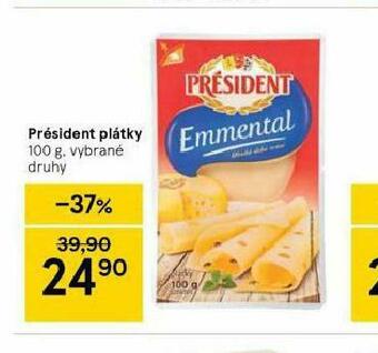 Tesco Président plátky nabídka