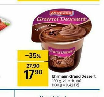 Tesco Ehrmann grand dessert nabídka