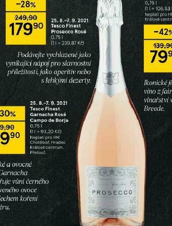 Tesco Tesco finest prosecco rosé nabídka