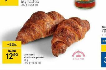 Tesco Croissant s šunkou a goudou nabídka