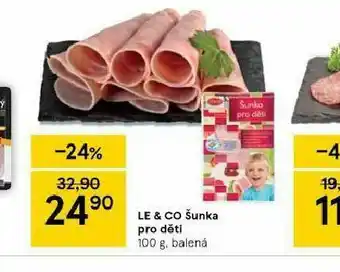 Tesco Le &amp; co šunka pro děti nabídka
