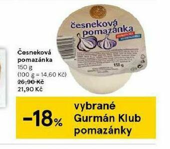 Tesco Česneková pomazánka nabídka