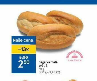 Tesco Bagetka malá světlá nabídka