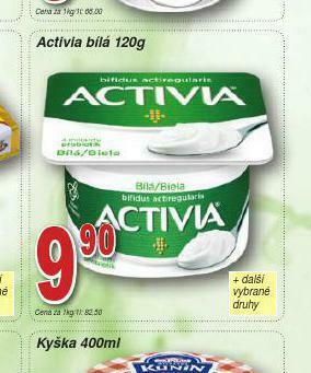 Lidl Activia bílá nabídka